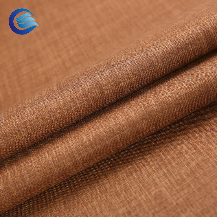 100% polyester linen two side waterproof 3pass Blackout Fabric with silicon treated ZC1S001D 
